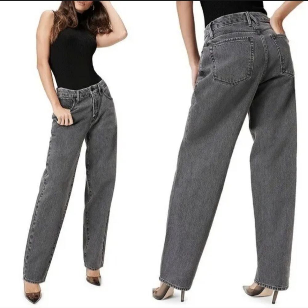 Good American Good 90's black/grey wide leg size 16